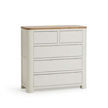 Hove Natural Oak & Painted Chest of Drawers (H98 x W98 x D43cm)