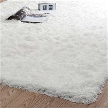 INUIT fabric long pile rug in ecru (140 x 200cm)