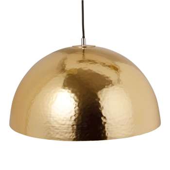 JAMIE Golden Hammered Metal Pendant Light (H22 x W40 x D40cm)