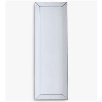 John Lewis & Partners Bevel Simple Glass Frame Mirror, Clear (H120 x W80 x D2cm)