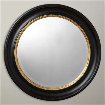 John Lewis & Partners Circle Wall Mirror, Black/Gold (H68 x W68 x D4.3cm)