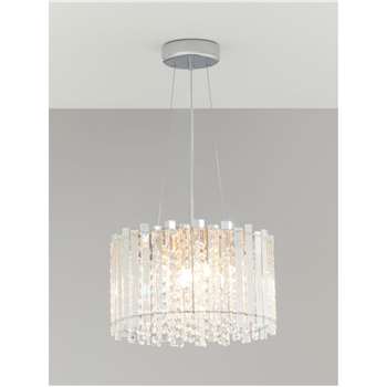 John Lewis & Partners Dazzle Crystal Ceiling Light, Clear (H23 x W36cm)