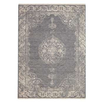 John Lewis & Partners Kabir Medallion Rug, Grey (H170 x W235cm)
