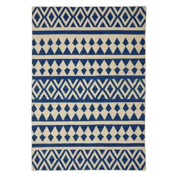 John Lewis & Partners Modasa Runner Rug, Blue/White (H240 x W70cm)