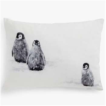 John Lewis & Partners Penguin Cushion, White (H30 x W40cm)