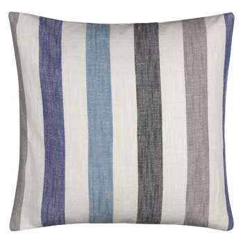 John Lewis & Partners Penzance Stripe Cushion, Blue (H45 x W45cm)