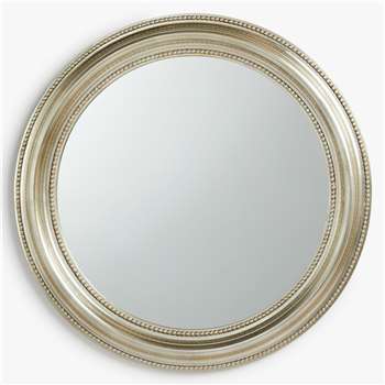John Lewis & Partners Round Bead Mirror, Champagne (H76 x W76 x D4cm)