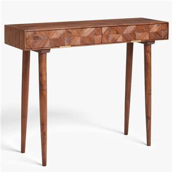 John Lewis & Partners + Swoon Franklin Console Table, Brown (H79 x W102 x D33cm)