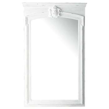 JOSÉPHINE wooden trumeau mirror in white H 160cm