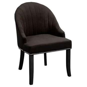 Kariss Black Upholstered Chair (90 x 55cm)