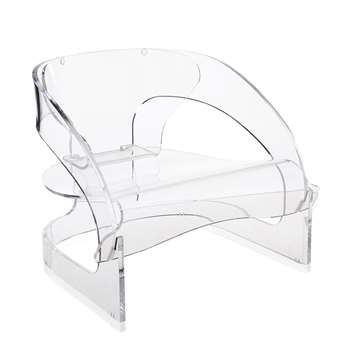 Kartell - Joe Colombo Armchair - Crystal (H59 x W62 x D64cm)
