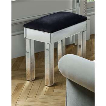 KNIGHTSBRIDGE Mirrored Stool (43 x 45cm)