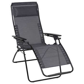 Lafuma Futura LFM3052 Sun Lounger, Obsidian (H69.5 x W96 x D17.5cm)