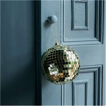 Large Gold Disco Ball Bauble (W10 x D10cm)