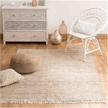 LODGE cotton and jute woven rug (140 x 200cm)