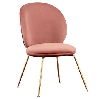 Mantis Dining Chair - Blush Pink (H89 x W53 x D46cm)