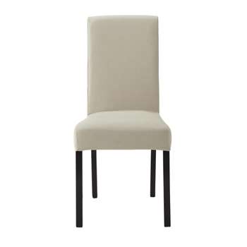 Margaux Cotton chair cover in putty (100 x 47cm)