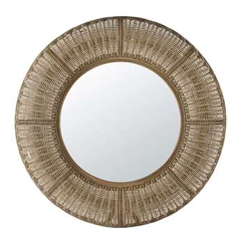 MAZAN - Rattan Mirror (Diameter 100cm)