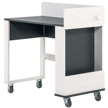 Nest Cabin Bed Study Desk in Larch Effect & Graphite (Width 94.5cm)