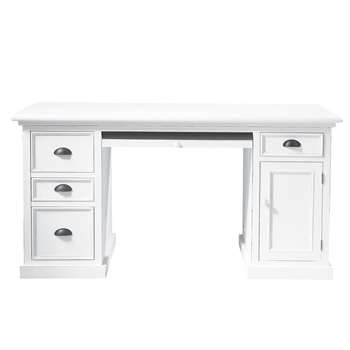 Newport Wooden desk in white (77 x 150cm)