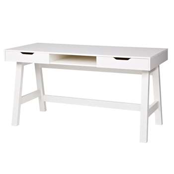 Nikki Computer & Office Desk in White (Width 140cm)