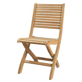 OLÉRON Solid teak folding garden chair
