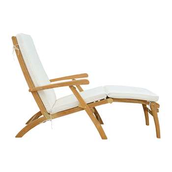 OLÉRON Solid teak steamer chair (98 x 63cm)