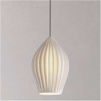 Original BTC Fin Large Pendant Light, White (H26 x W18 x D18cm)