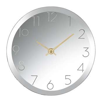 Parlane - Mirrored Desk Clock - Gold (H20 x W20cm)