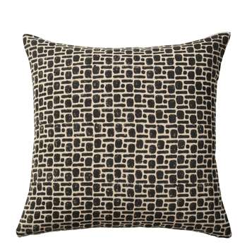 Pattani Dots & Dashes Cushion Cover - Onyx (H51 x W51cm)