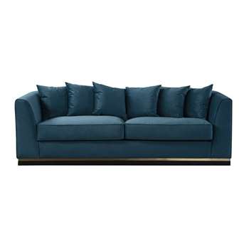 Pino Three Seat Sofa  - Peacock (H76 x W217 x D93cm)