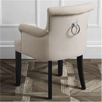 Positano Carver Chair with Back Ring - Cream (86 x 60cm)