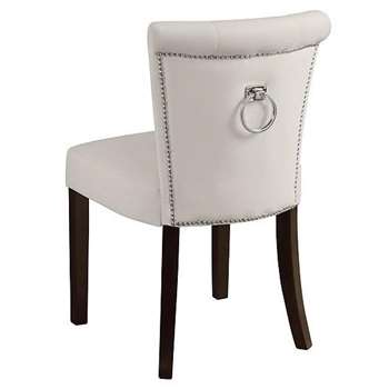 Positano Dining Chair with Back Ring / Walnut legs- Cream (86 x 50cm)