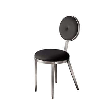 Ravello Dining Chair Silver - Black (H90 x W42 x D55cm)