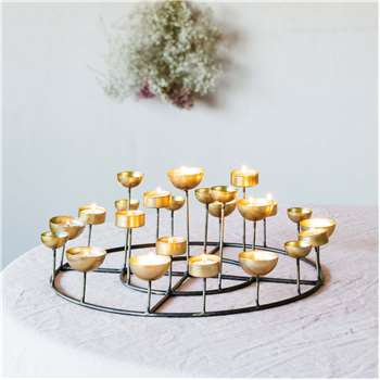 Round Multi Tea Light Holder (H15.5 x W44 x D44cm)