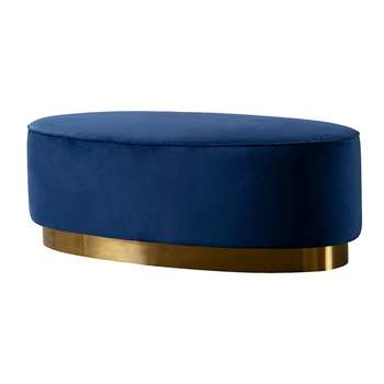 Selini Footstool – Navy Blue (H41 x W120 x D62cm)