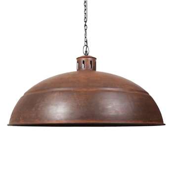 SÉRAPHIN rusted look metal pendant lamp (45 x 82cm)