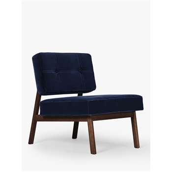 Swoon Aron Chair, Dark Leg, Ink Velvet (H74 x W59 x D80cm)