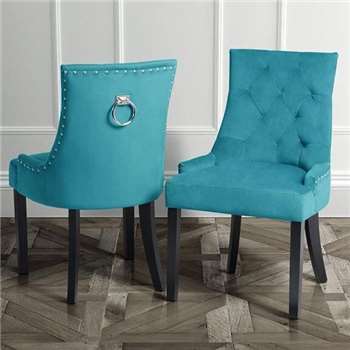 Torino Dining Chair with Back Ring - Teal (91.5 x 57cm)