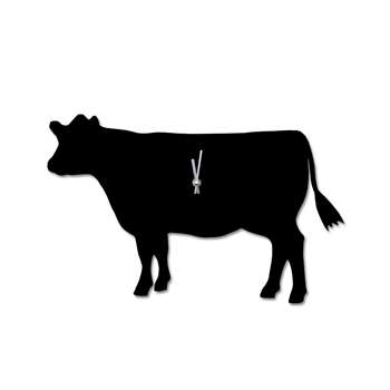 Wagging Tail Cow Clock 26 x 38cm