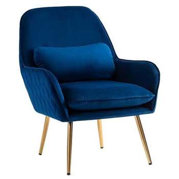 Watson Lounge Chair - Ink Blue (H78 x W68 x D73cm)